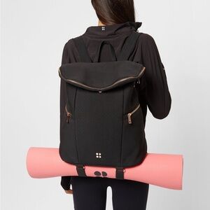 Sweaty Betty backpack with yoga mat strap